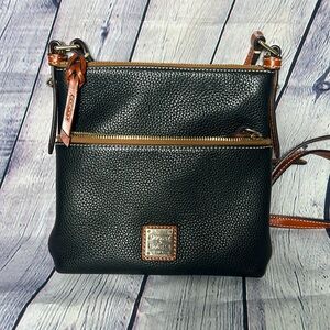 Dooney & Bourke Black and Brown Crossbody Bag